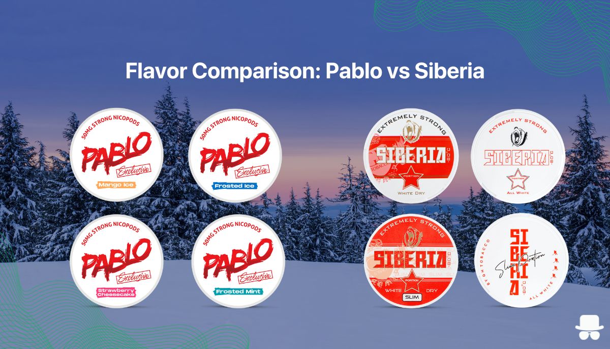 Flavor Comparison: Pablo Snus vs. Siberia