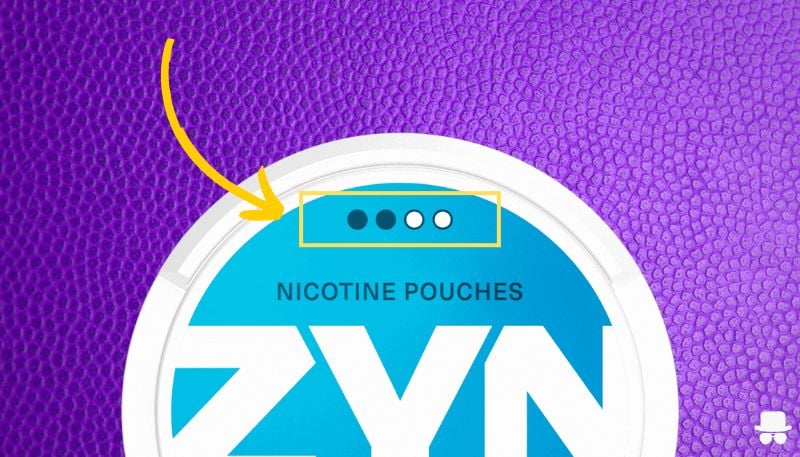 Image of a ZYN Can flavor showing the strength dots to indicate the strength of the ZYN flavor