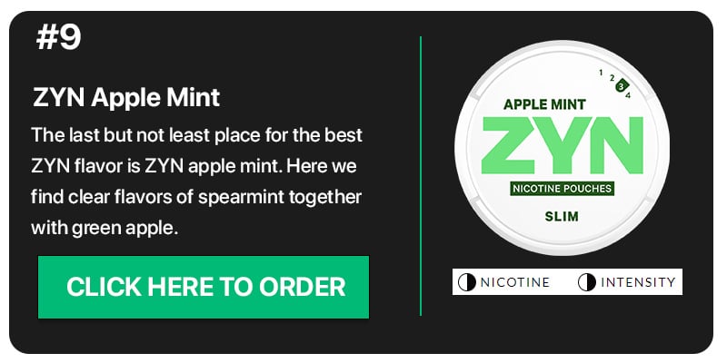 Image review of ZYN apple mint the #9th best flavor of zyn in our list