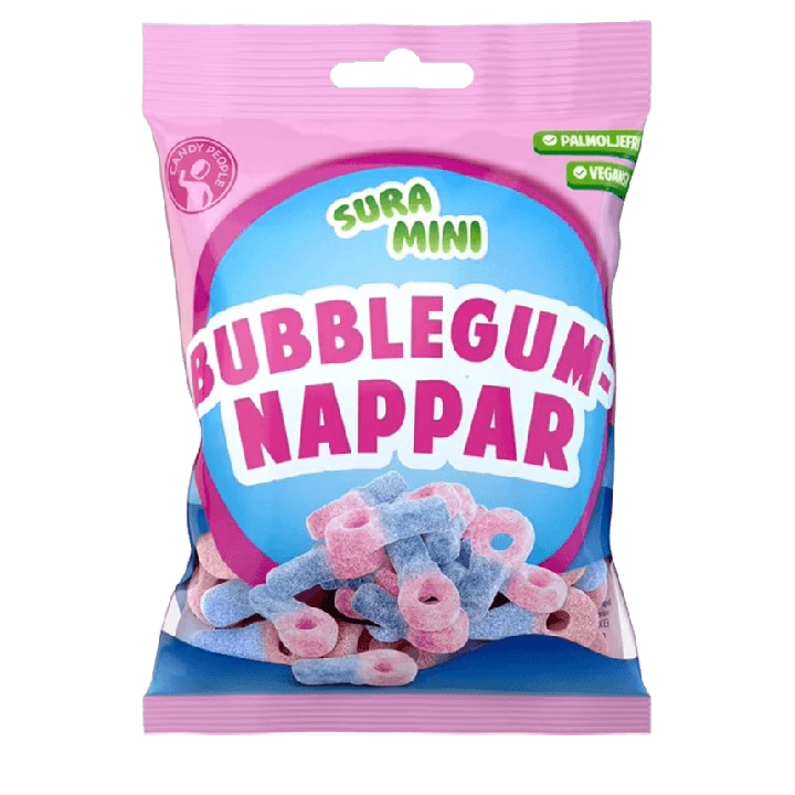 Bubblegumnappar Mini Sura 70 g