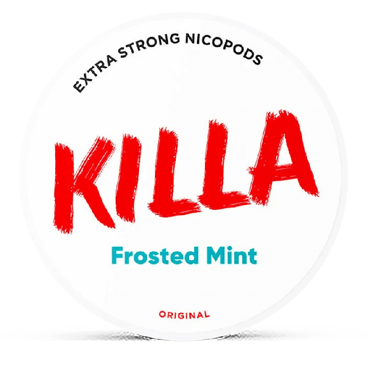 Killa Frosted Mint Extra Strong Slim All White Product Label