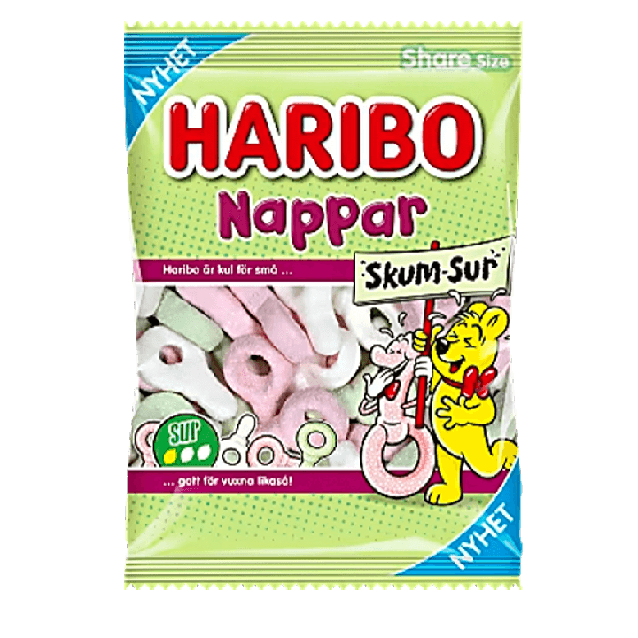 Haribo Nappar Skum Sur 120 g 