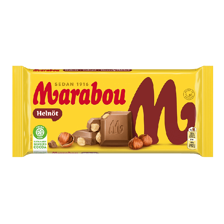 Marabou Mjölkchoklad Helnöt 160 g