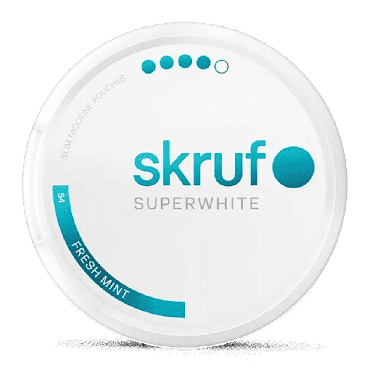 Skruf no. 54 Super White Slim Fresh Product Label