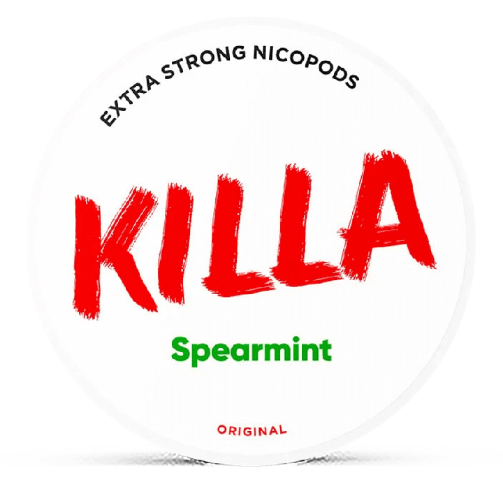 Killa Spearmint Extra Strong Slim All White Product Label