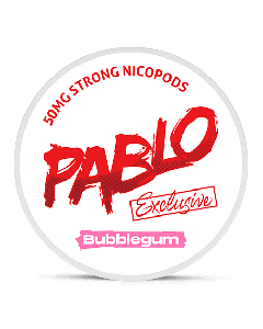 Pablo Exclusive 50 mg Bubblegum Product Label