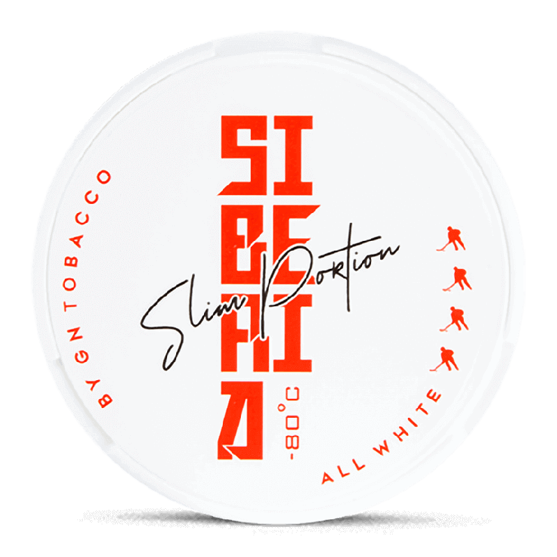 Siberia -80 All White Slim Portion Product Label