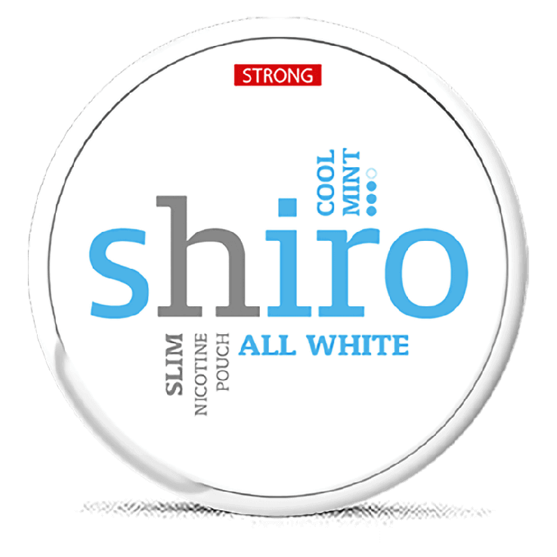 Shiro All White Slim Cool Mint Strong Product Label
