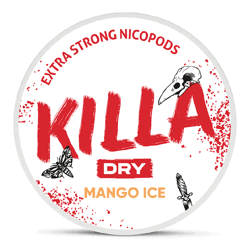 Killa Dry Mango Ice Product Label