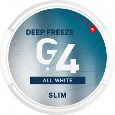 G.4 DEEP FREEZE All White Slim snus can at Snusdaddy.com