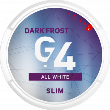 G.4 DARK FROST All White Slim snus can at Snusdaddy.com