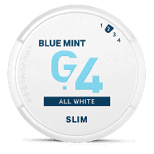 G.4 Blue Mint Slim All White snus can at Snusdaddy.com