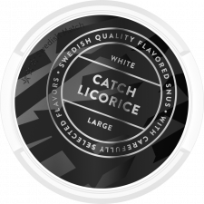 Catch Licorice White Portion snus can at Snusdaddy.com