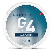 G.4 DEEP FREEZE All White Slim snus can at Snusdaddy.com