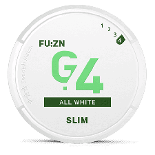 G.4 FU:ZN Slim All White snus can at Snusdaddy.com