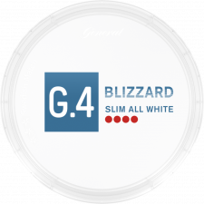 G.4 Blizzard Slim All White snus can at Snusdaddy.com