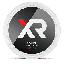 XR General Slim White Portion Strong snus can at Snusdaddy.com