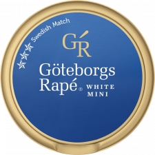 Göteborgs Rapé White Mini snus can at Snusdaddy.com