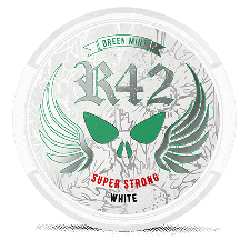 R42 Green Mint White Portion Super Strong snus can at Snusdaddy.com