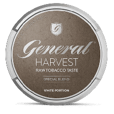 General Harvest White Portion snus can at Snusdaddy.com