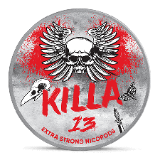 Killa 13 Extra Strong Slim All White snus can at Snusdaddy.com