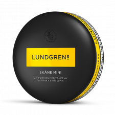 Lundgrens Skåne Mini White Portion snus can at Snusdaddy.com