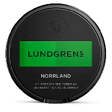 Lundgrens Norrland White Portion snus can at Snusdaddy.com