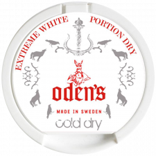 Odens Cold Extreme White Dry Portion snus can at Snusdaddy.com