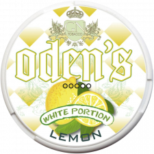 Odens Lemon White Portion snus can at Snusdaddy.com