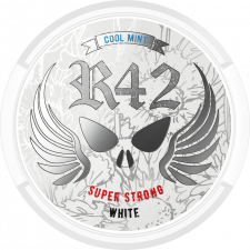 R42 Cool Mint White Portion Super Strong snus can at Snusdaddy.com