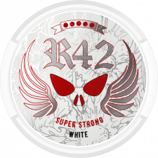 R42 White Portion Super Strong snus can at Snusdaddy.com