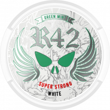 R42 Green Mint White Portion Super Strong snus can at Snusdaddy.com