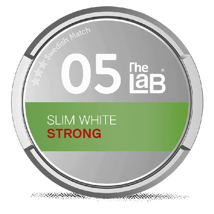 The Lab 05 Slim White Portion Strong snus can at Snusdaddy.com