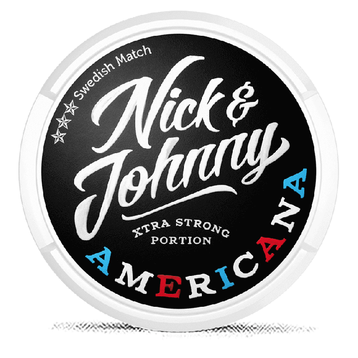 Nick and Johnny Americana Portion Extra Strong Product Label