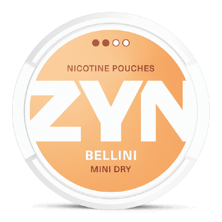 ZYN Mini Dry Bellini 3 mg Product Label