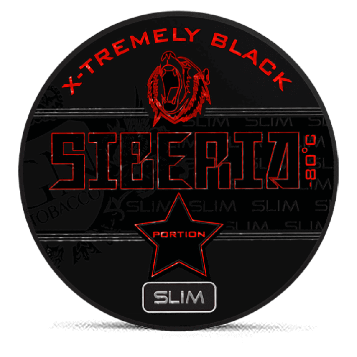 Siberia -80 Black Slim Portion Product Label