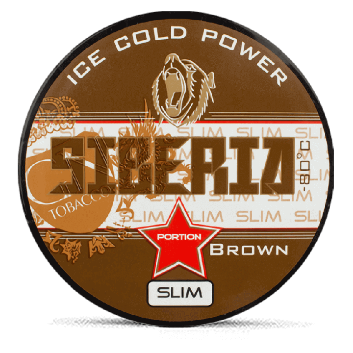 Siberia -80 Brown Slim Portion Product Label