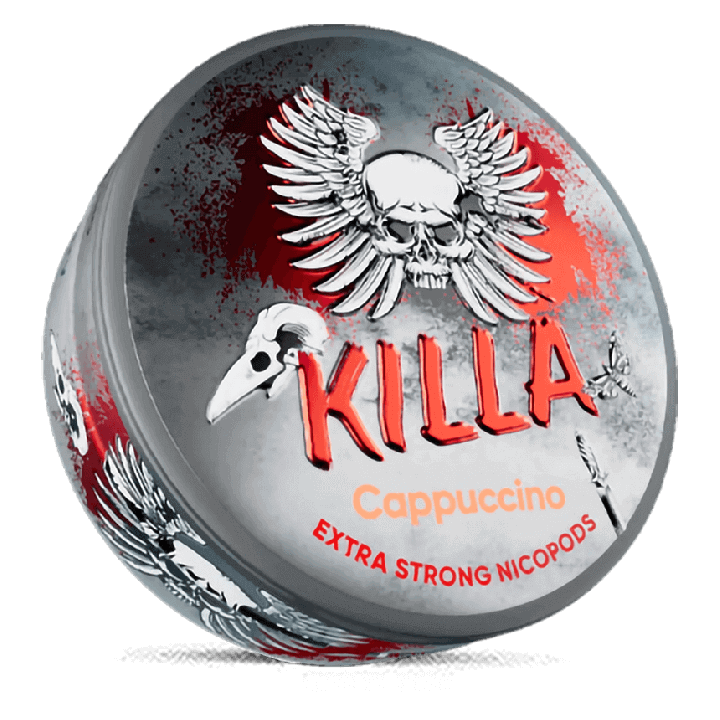 Killa Cappuccino Extra Strong Slim All White Product Label