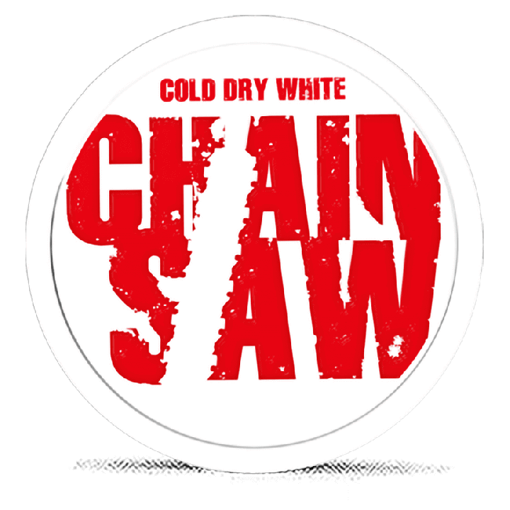 Chainsaw Cold Dry White Portion Super Strong Product Label