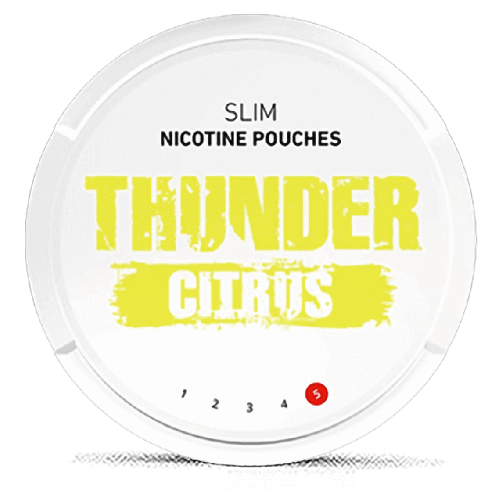 Thunder Citrus Slim All White Product Label