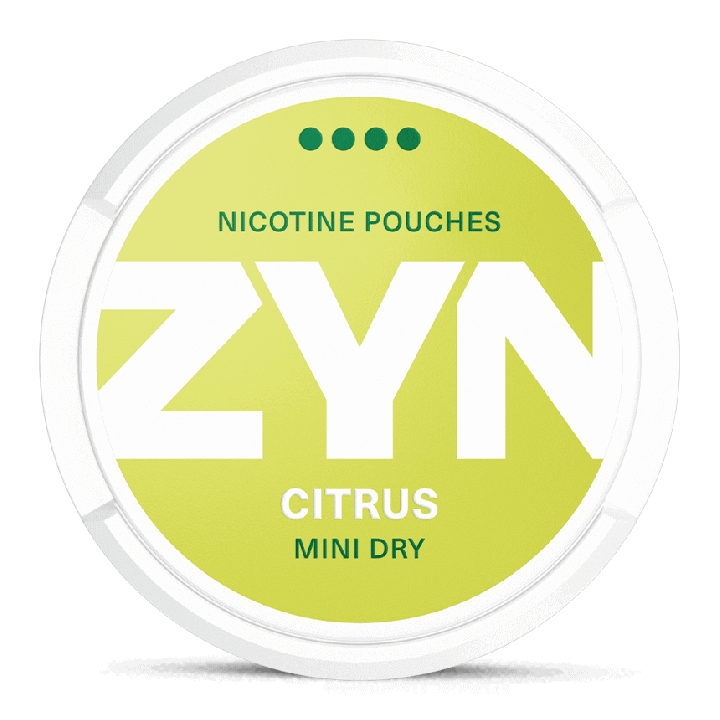 ZYN Mini Dry Citrus Extra Strong snus can at Snusdaddy.com