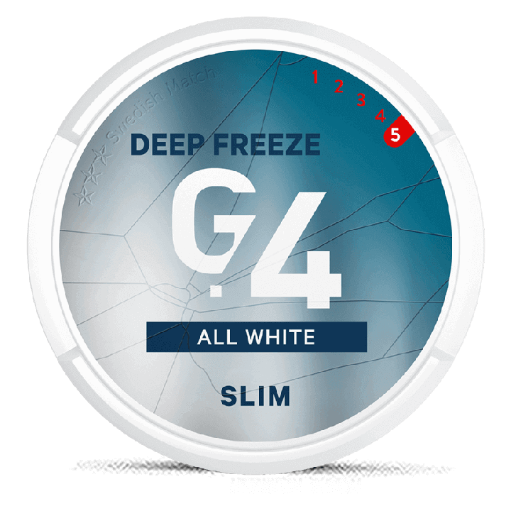 G.4 DEEP FREEZE All White Slim snus can at Snusdaddy.com