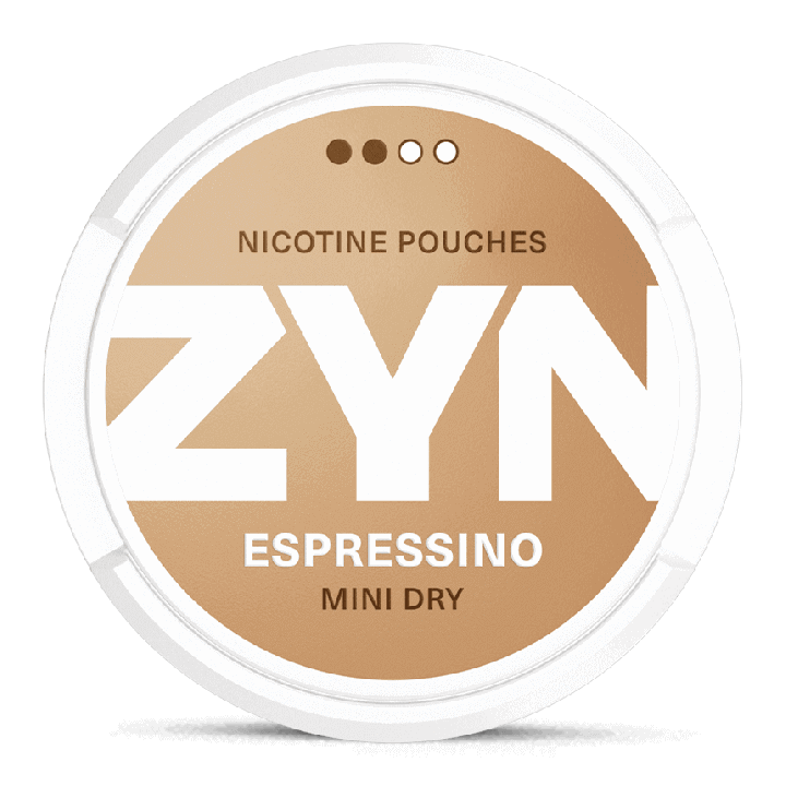 ZYN Mini Dry Espressino snus can at Snusdaddy.com