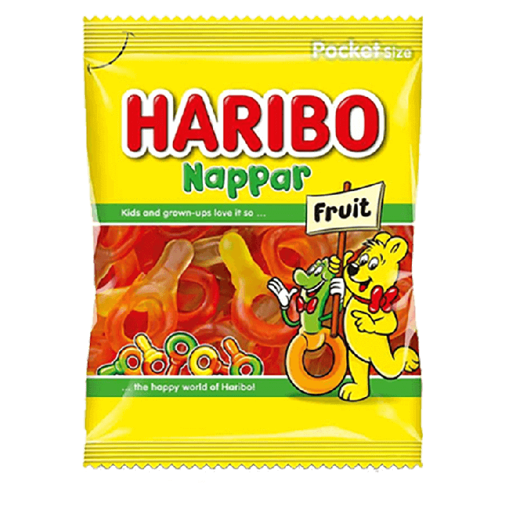 Haribo Frukt Nappar 80 g