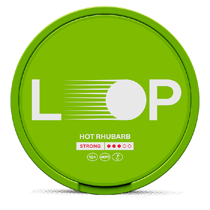 LOOP Hot Rhubarb Strong Product Label