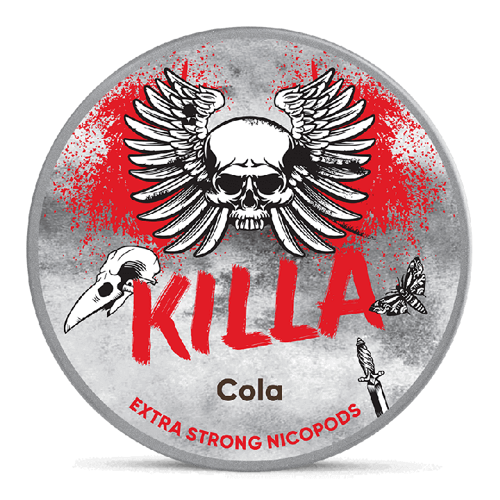 Killa Cola Extra Strong Slim All White Product Label