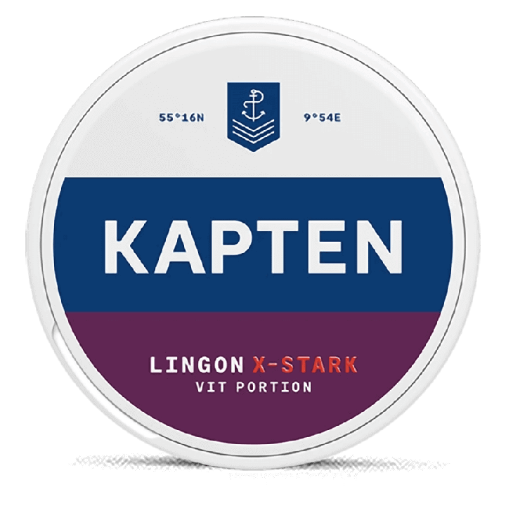 Kapten Extra Strong White Lingon Product Label