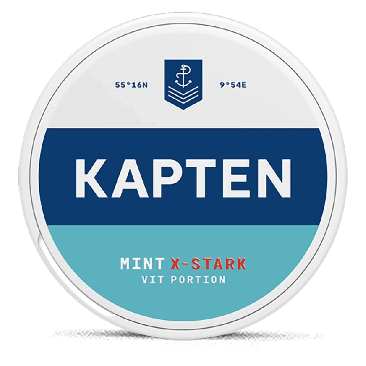 Kapten Extra Strong White Mint Product Label