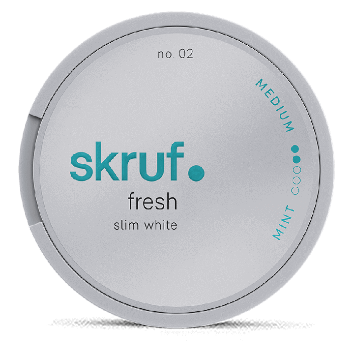 Skruf no. 02 Slim Fresh White Portion Product Label