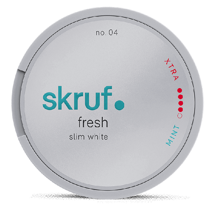 Skruf no. 04 Slim Fresh Xtra Strong White Portion Product Label